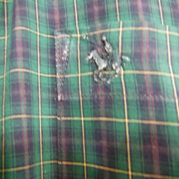 Mens Knights of Round Table Green Plaid SS Shirt - Picture 7 of 8